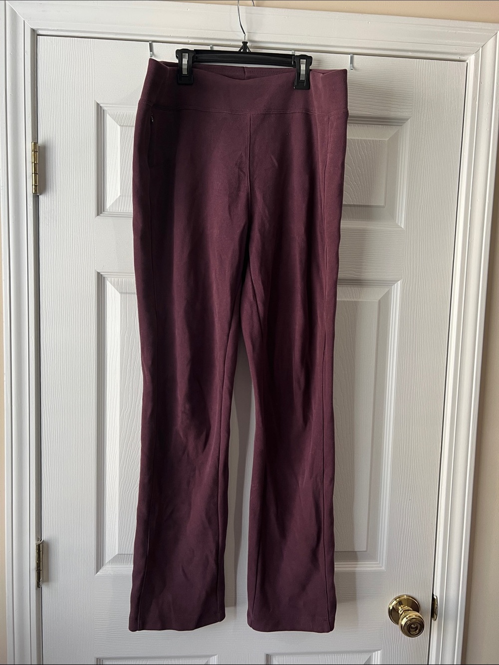 Nusport Plum Knit Top with Embroidered Crest